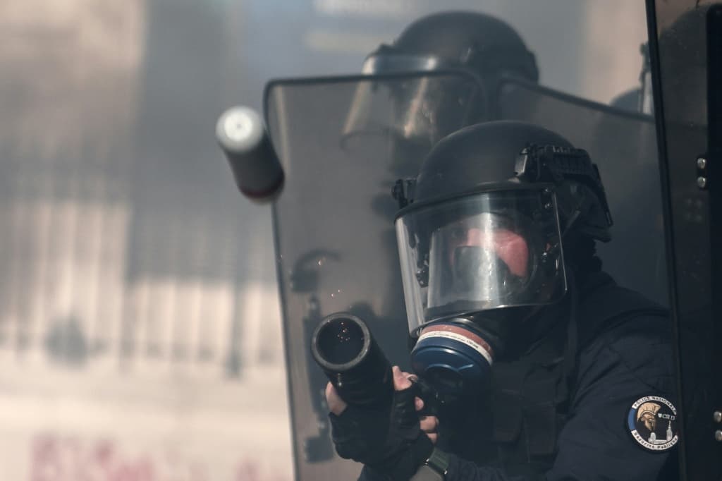 Police were out in force in Marseille