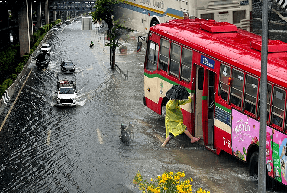 ฝนถล่มกรุง! ท่วมขัง 44 จุด เตือนเลี่ยง 29 เส้นทาง กระทบการจราจร