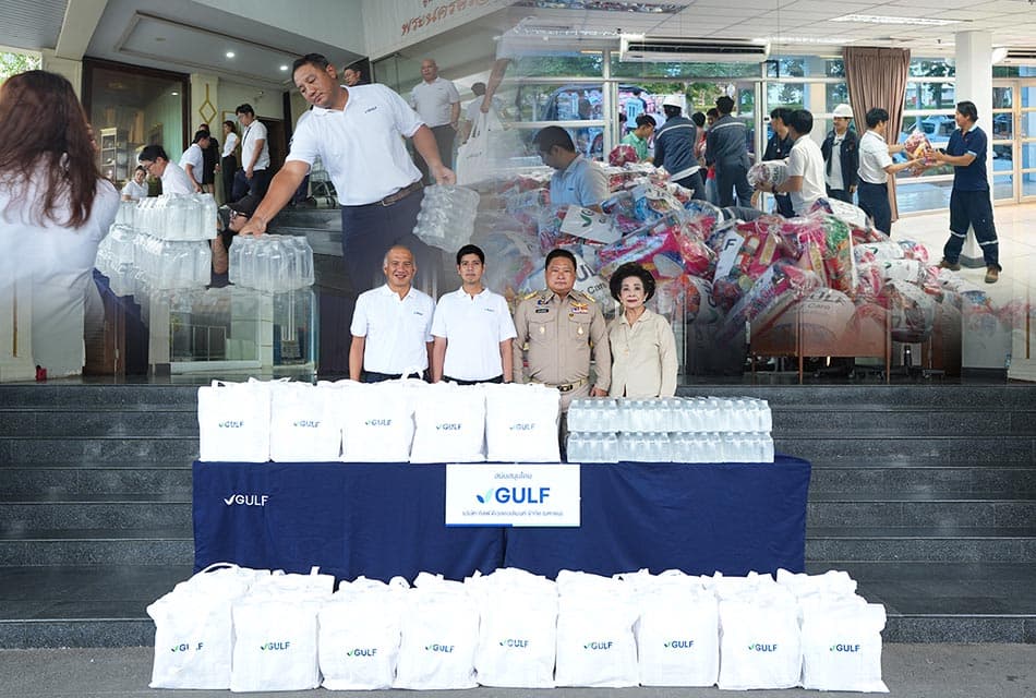 GULF เดินหน้าโครงการ ‘GULF Care’ ขยายความช่วยเหลือผู้ประสบภัยน้ำท่วมสู่ 16 จังหวัดทั่วไทย เร่งมอบถุงยังชีพเพิ่ม 15,000 ชุด