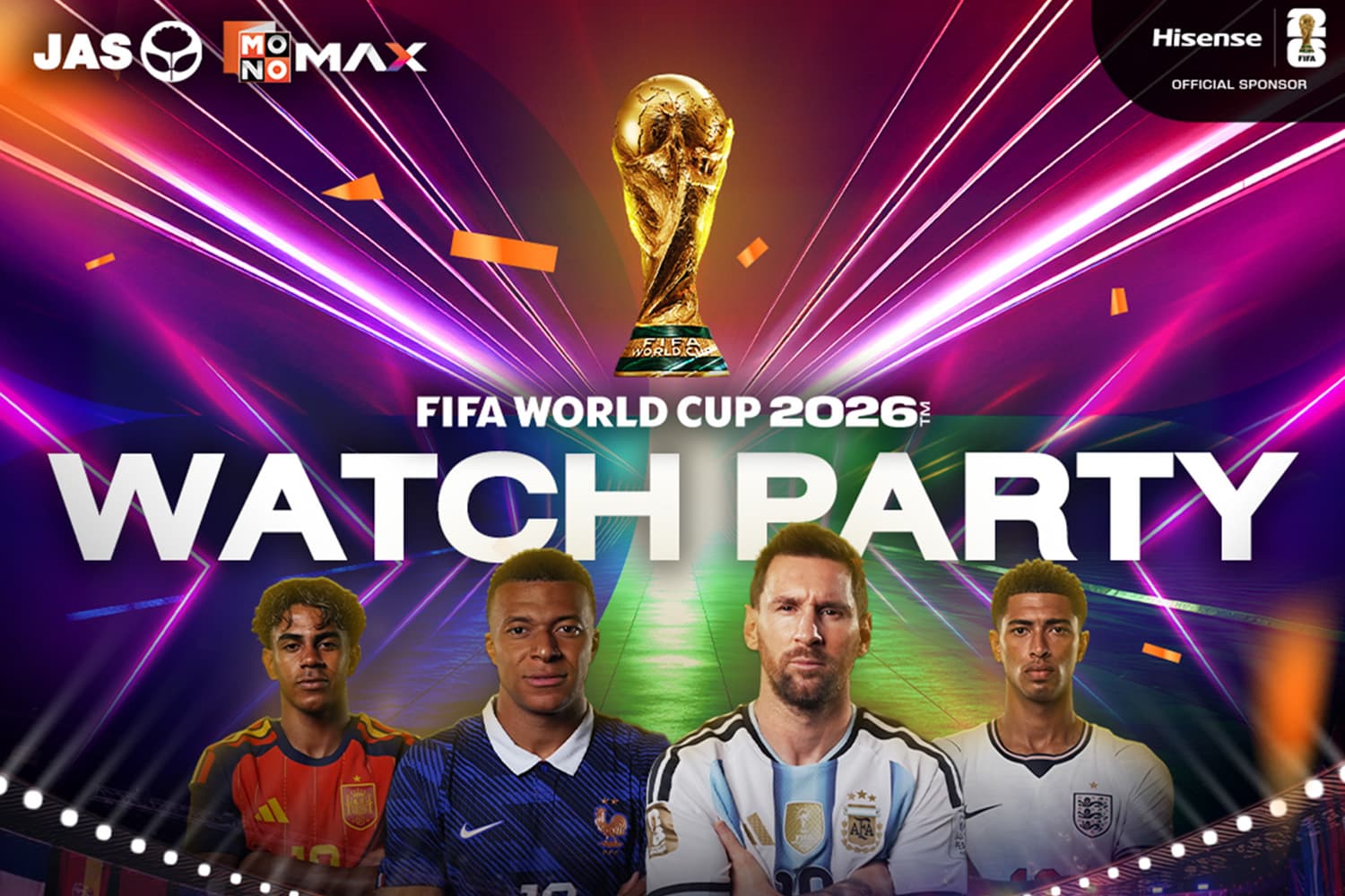 JAS-MONO ชวนแฟนบอลร่วมงาน MONOMAX WATCH PARTY: FIFA WORLD CUP 2026