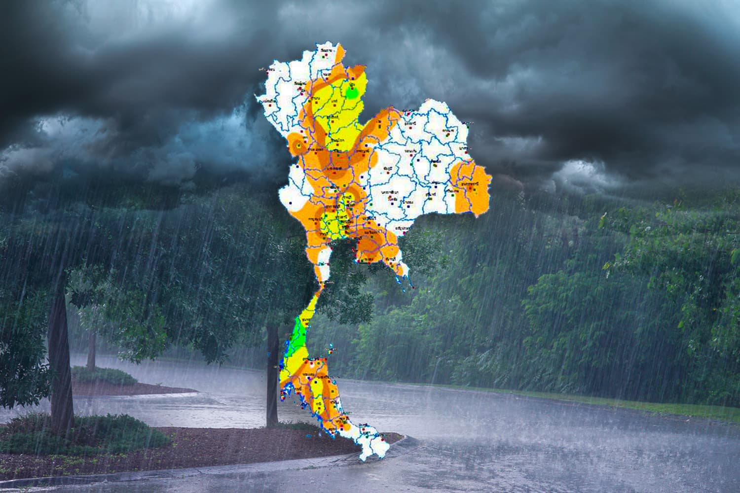 อุตุฯ เตือนอากาศแปรปรวน 9-13 ต.ค. เตรียมรับมือฝนตกหนักถึงหนักมาก-ลมแรง-ลูกเห็บตก