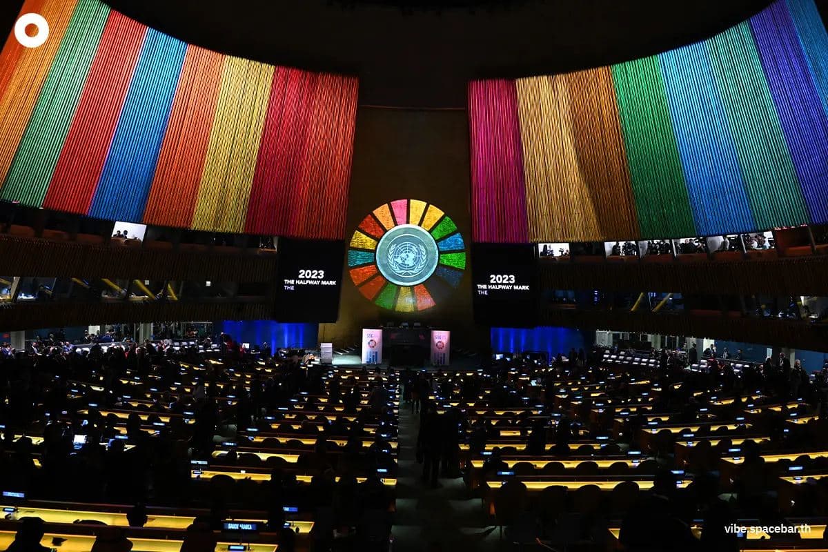 การประชุมเป้าหมายการพัฒนาที่ยั่งยืน (SDGs) (Photo by TIMOTHY A. CLARY / AFP)