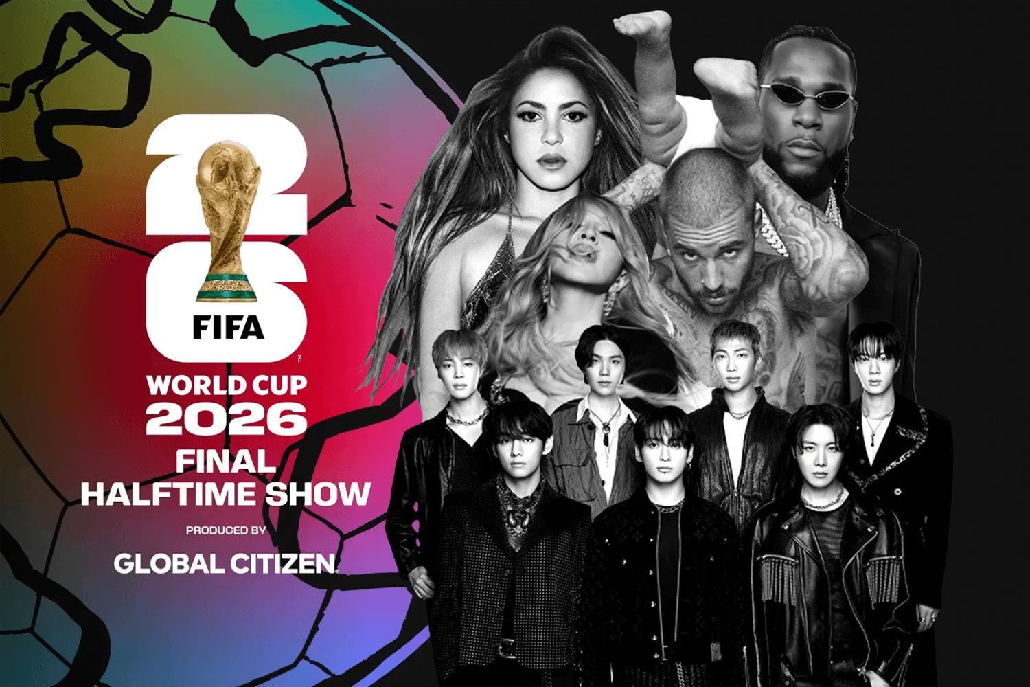 ประวัติศาสตร์หน้าใหม่ฟุตบอลโลก! FIFA เปิดตัวโชว์พักครึ่งนัดชิงครั้งแรก ดึง Justin Bieber, Madonna, BTS และ Shakira ขึ้นเวที
