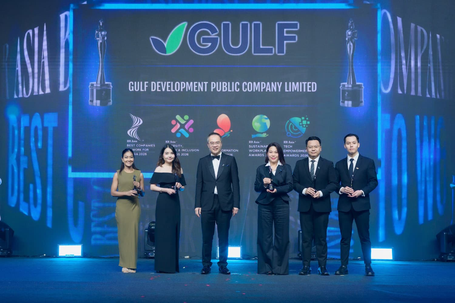 GULF คว้า 6 รางวัลใหญ่ด้าน HR ระดับภูมิภาค ตอกย้ำสุดยอดองค์กรน่าทำงานระดับเอเชียต่อเนื่องปีที่ 3